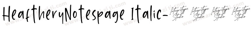 HeaftheryNotespage Italic字体转换